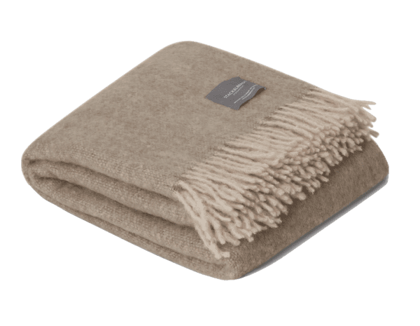 STACKELBERGS - PLAID EN MOHAIR TAUPE CLAIR